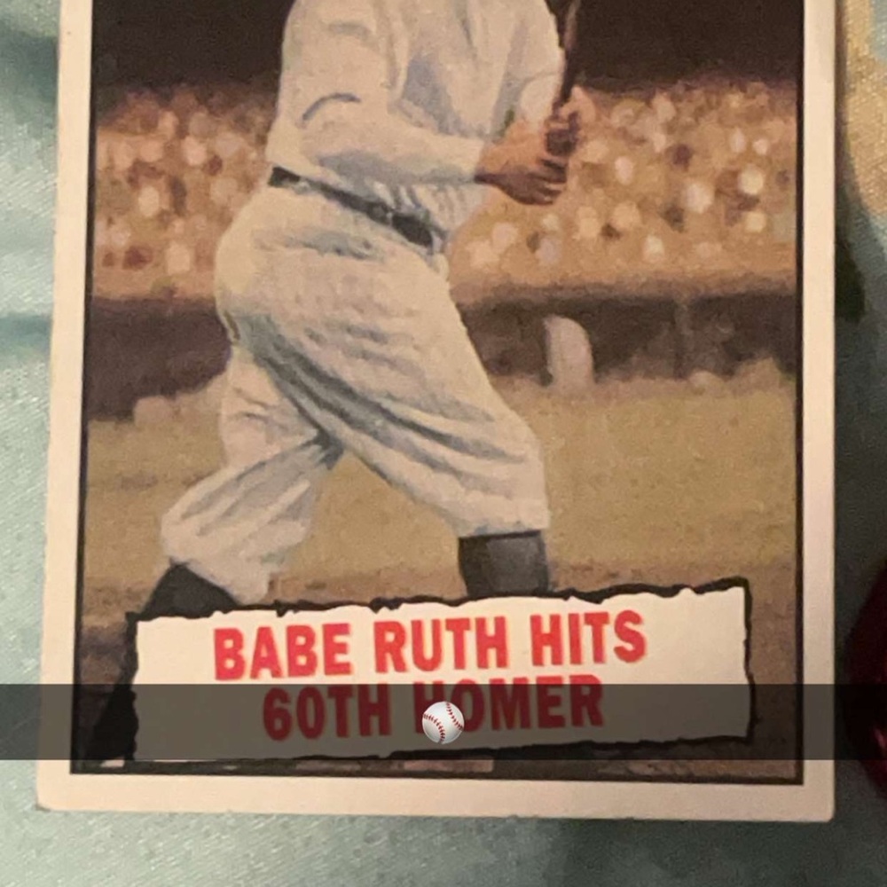 Babe Ruth 60th Homer Baseball Card